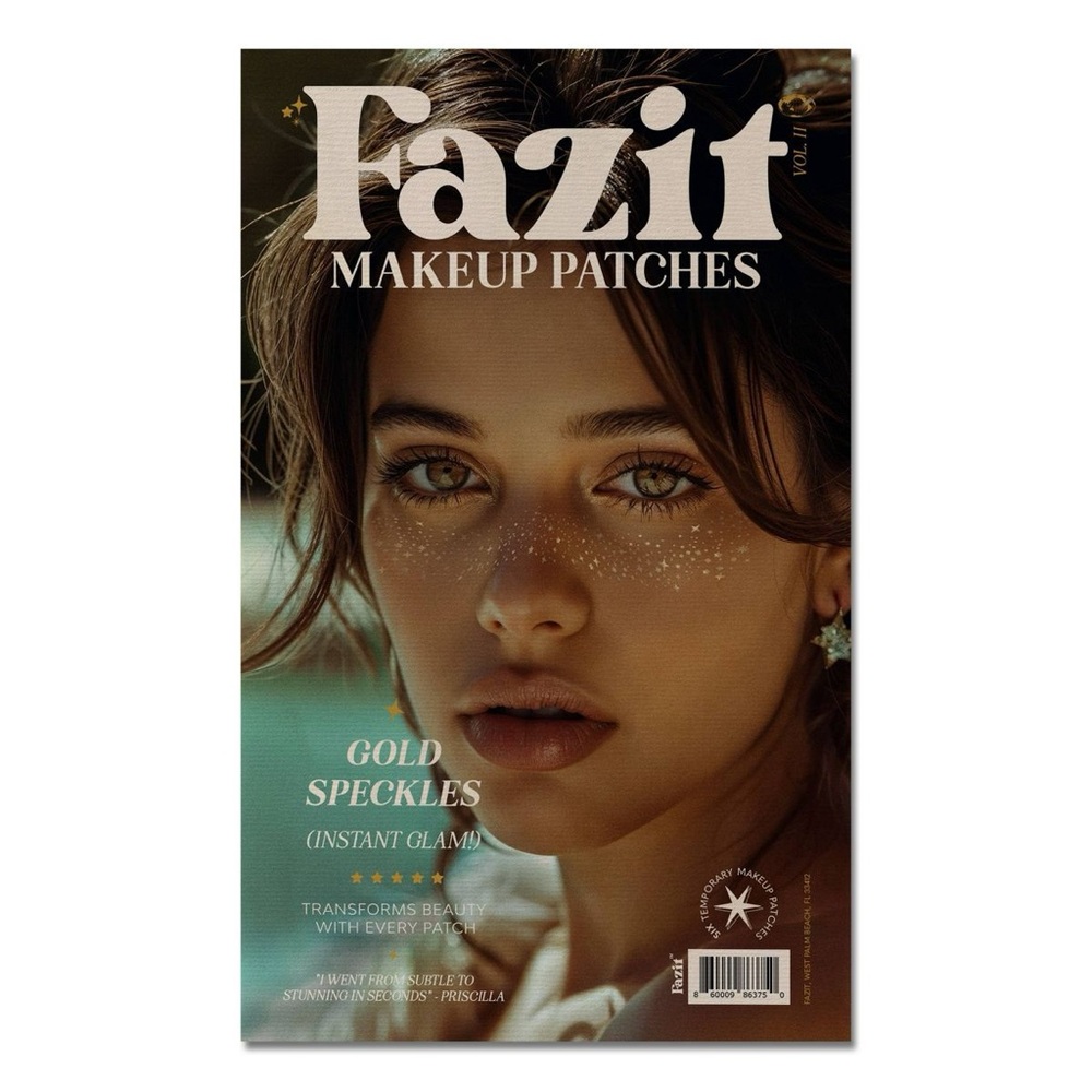 Fazit Gold Glitter Freckle Makeup Patches - Picture 5 of 11